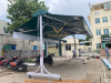 Thi công dù chữ A ở Vietcombank Đồng Nai - Biên Hoà