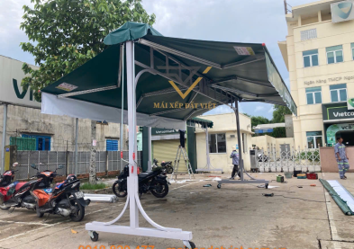 Thi công dù chữ A ở Vietcombank Đồng Nai - Biên Hoà